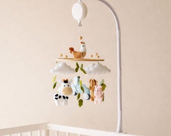 Mobiele babyhanger met muziekdoos | Mobiele arm en houder voor wieg | Mobiel hulpstuk voor de babykamer met 35 melodieën