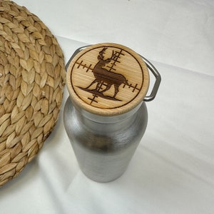 Alcance del cazador de botellas térmicas personalizado, botella de metal con aislamiento de doble pared de acero inoxidable, botella grabada personalizada, regalo único