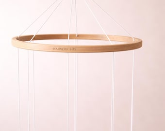 Houten mobiele hanger hoepel, babykamer mobiel frame, dromenvanger DIY, mobiele basis ronde hoepels voor babywieg