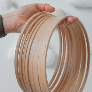 Può includere: Un set di otto cerchi da ricamo in legno, tutti della stessa dimensione, con la scritta "Nurge No. 5" stampata su ogni cerchio.