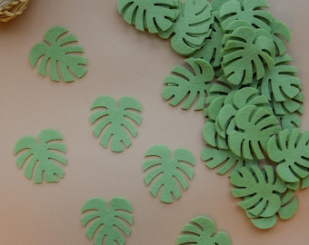 Tropische Blätter - 10er Pack Blätter - Monstera Blatt - gestanzte DIY Filzblätter - Laser Cut