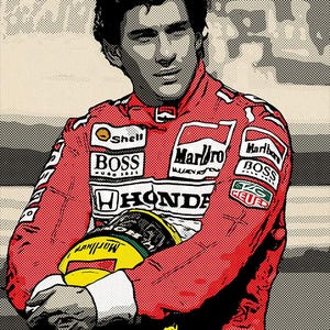 Stampa artistica Senna, stampa, fine art, print, formula uno, sport, wall art
