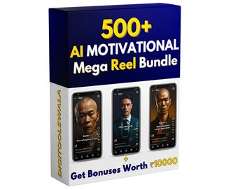 motivational ai  reels bundle , 500+ ai reels bundle , free bonuses , best quality  reel bundle, 500 reels , social media growth reels , ai