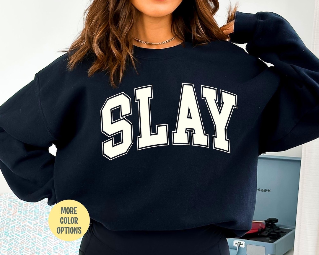 Slay Letter R Slay Sweatshirt: College Letter Crewneck, Teen Fashion, Slay All Day - Etsy
