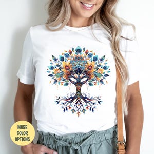 Tree Of Life T Shirt Yoga Shirt for Women and Men Hippie Shirt Nature Lover Gift for Spiritual Friend Tree T Shirt Hippie Gift Yogi Gift