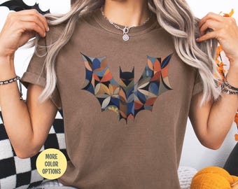 Halloween-fladdermuströja: Comfort Colors®-tröja, läskig säsongsfladdermus-t-shirt, 100 % mjuk bomull
