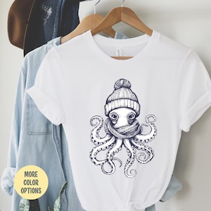 Chemise pieuvre homme T-shirt pieuvre chemise animaux de l&#39;océan vie marine cadeau pour plongeur t-shirt cadeau amoureux de l&#39;océan t-shirt graphique pieuvre vie marine