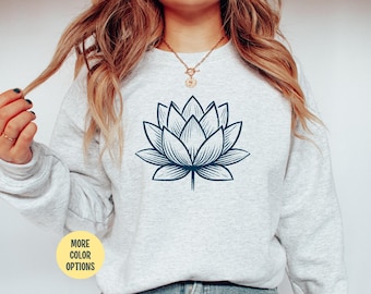 Sweater met lotusbloem: spiritueel cadeau yoga-meditatie