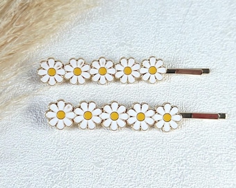 Haarklammer - Haarspange - Weihnachten - Haarclip - Clip - Gänseblümchen 2er Set