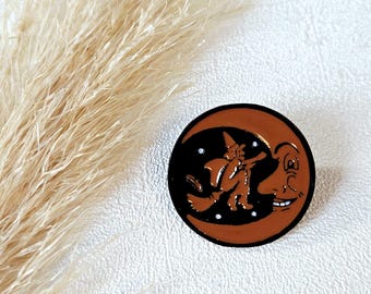Pin - Anstecker - Anstecknadel - Brosche - Button- Clip - Hexe im Mond