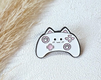 Pin - Anstecker - Anstecknadel - Brosche - Button- Clip - Controller Katze
