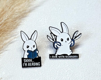 Pin - Anstecker - Anstecknadel - Brosche - Button- Clip - Hase - Bunny