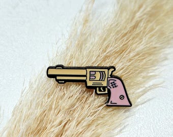 Pin Pistole - Anstecker - Anstecknadel - Brosche - Button- Clip - Revolver
