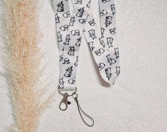 Lanyard - porte-clés - sangle pour clés lapin