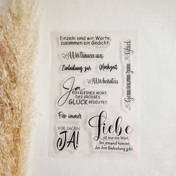 Stempel Hochzeit Brautpaar - Silikonstempel - Stempelset - Clear Stamps - transparente Stempel