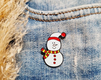 Neuer Pin Schneemann - Anstecker - Pin - Anstecknadel - Brosche - Button- Clip - Winter