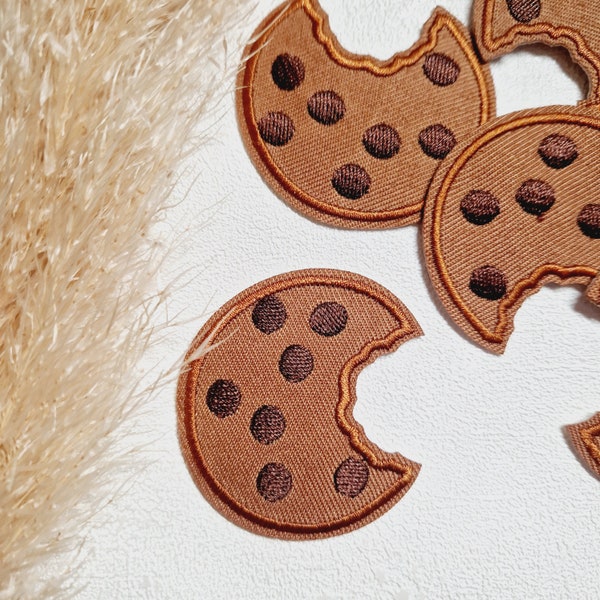 Aufnäher - Bügelbild - Patches - Stickerei Keks Applikation