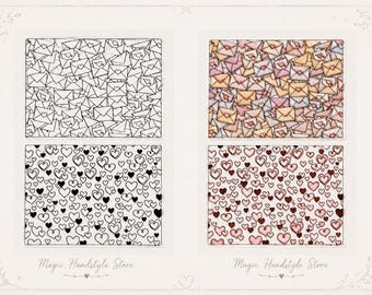 2 XL stamps in the spirit of love, ideal for your DIY projects - stamp set