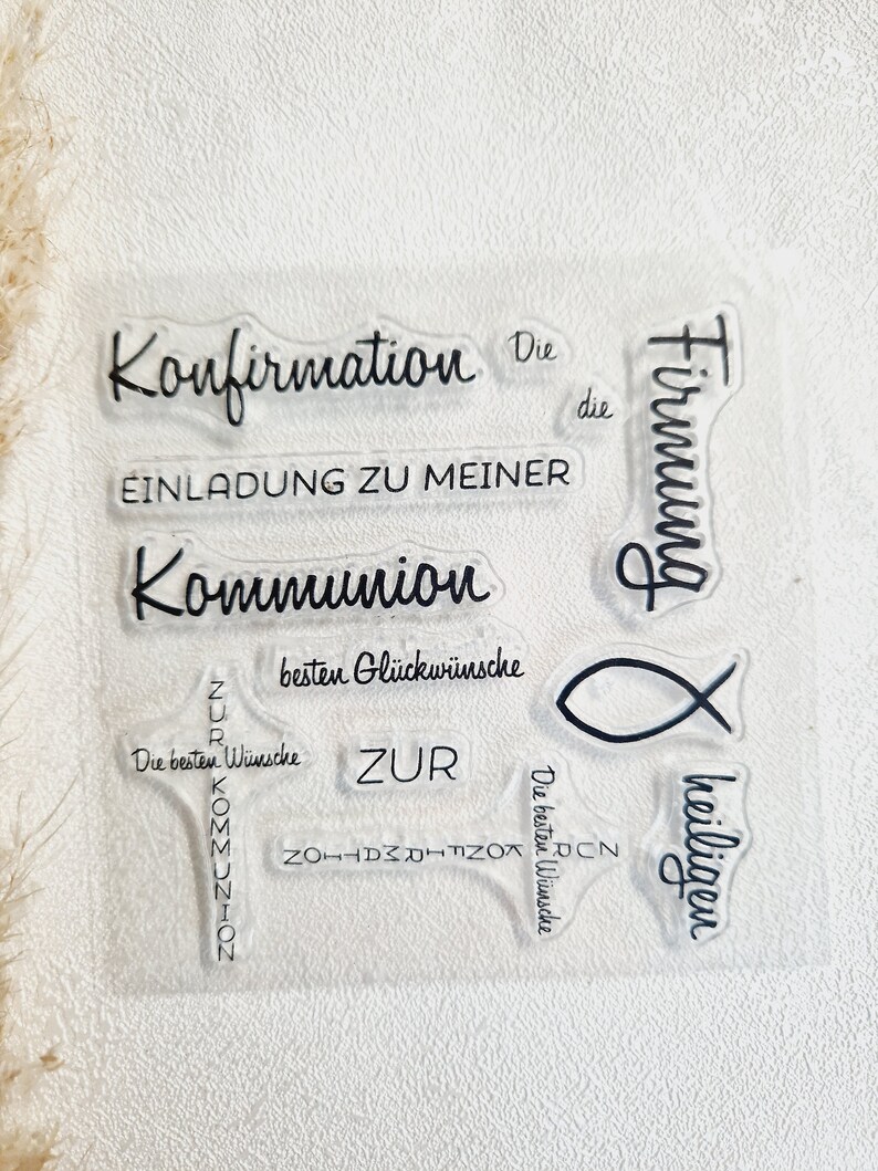 Stempel Konfirmation Silikonstempel Stempelset Clear Stamps transparente Stempel Kommunion Bild 6