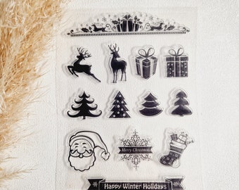 Stempel Weihnachten - Silikonstempel - Stempelset - Clear Stamps - transparente Stempel