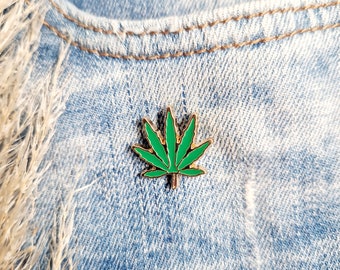 Neuer Pin Cannabis Pflanze - Anstecker - Pin - Anstecknadel - Brosche - Button- Clip