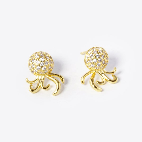 Women Gold Plated Octopus shaped Earing