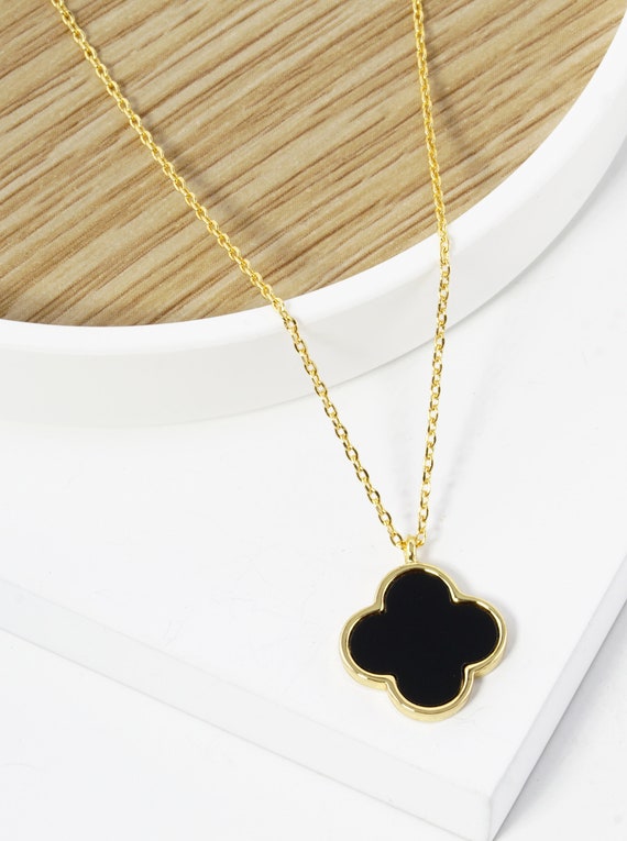GIFTED ギフテッド QUAD IMPLOSION NECKLACE 18K Gold Dipped 14mm Quatrefoil Pendant Necklace - Etsy