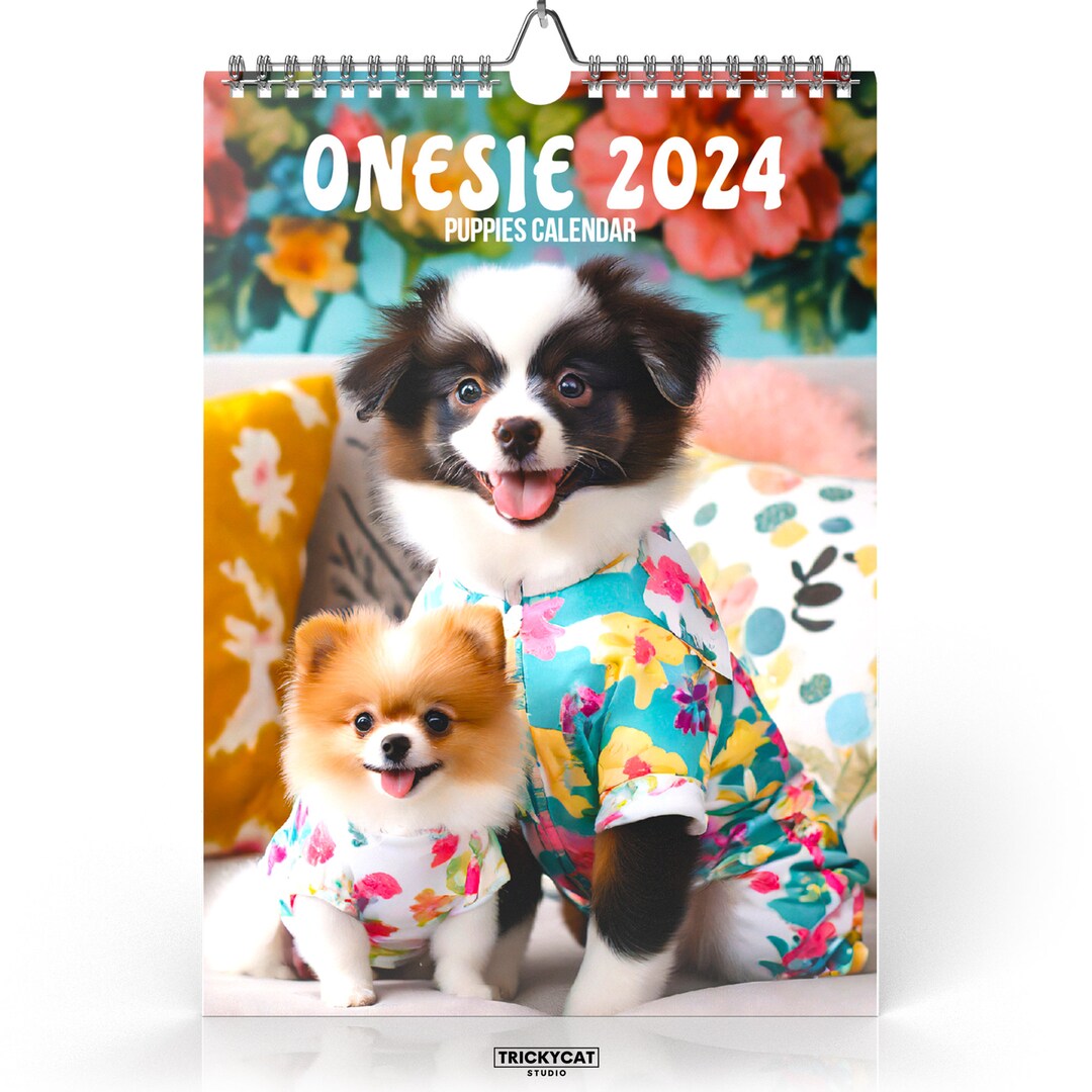 Cute Puppy Calendar Dog Calendar 2024 Puppy Calendar Puppy Etsy