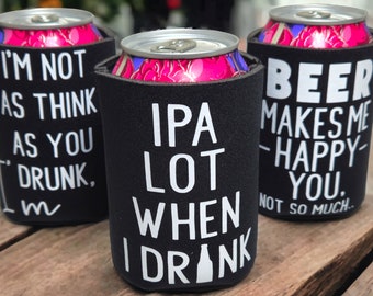 Beer Can Cooler: Neoprene Drink Sleeve with Beer Design