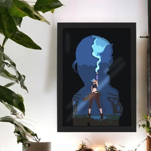 Blue Hope- Quadretto 3D, Quadretto Papercut, Quadretto Fanbase, Arcane
