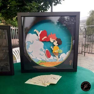 Ponyo - Quadretto 3D, Quadretto Papercut, QUadretto fanbase Ghibli