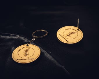 Personalized Wooden Keychain Couple with Engraving, Unique Wooden Gift for Couples, Christmas, Anniversary, Corporate Gadget