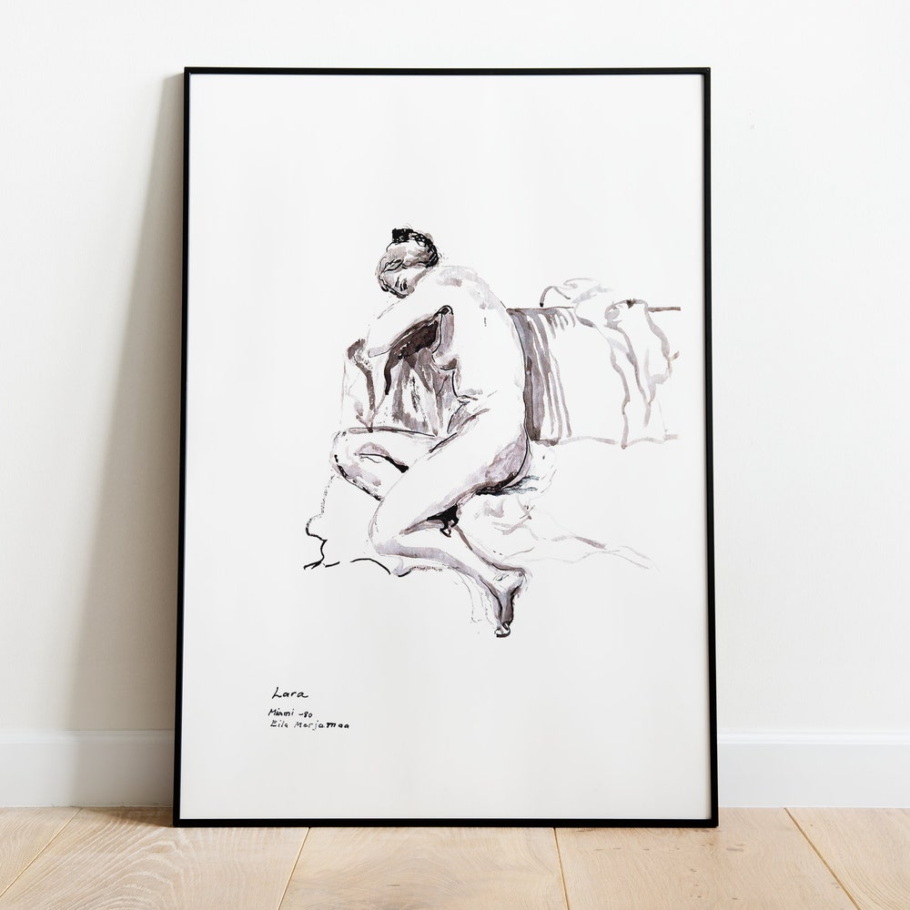 Minimalist body drawing wall art