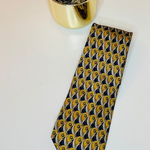 Christian Dior Monsieur Men&#39;s Tie Navy & Gold Tone