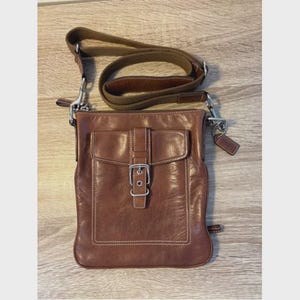 COACH Vintage Hampton Crossbody Bag Purse/Swing Pack Brown Leather