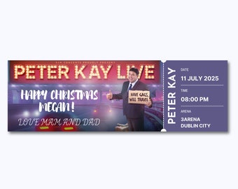 Peter Kay Live Tour Ticket Gift Template | Digital Download | Christmas Gift Ideas