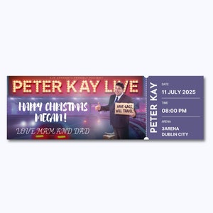 Peter Kay Live Tour Ticket Geschenkvorlage | Digitaler Download | Weihnachtsgeschenk Ideen