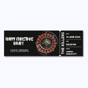 The Killers Live Tour Ticket Geschenkvorlage | Digitaler Download | Weihnachtsgeschenkideen