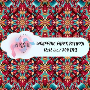 Vintage Digital Wrapping Paper Pattern, Retro Digital Paper, Seamless Pattern, Antique Style, Scrapbook Paper, Commercial Use