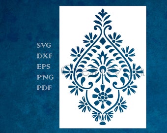 Szablon kwiatowy Kwiaty cyfrowe pliki SVG DXF PNG pdf do cięcia naklejek winylowych Silhouette Cricut laser cnc pliki do natychmiastowego pobrania
