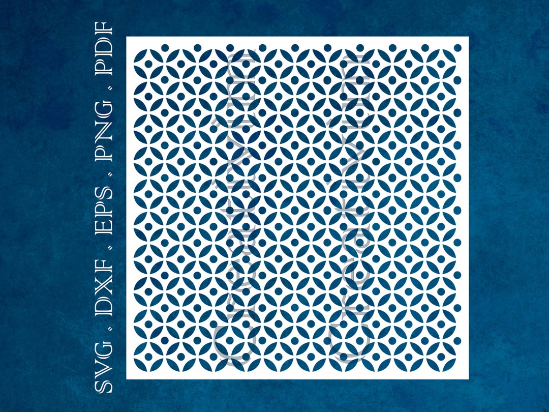 Stencil French Seamless Pattern Digital SVG DXF PNG Files for ...