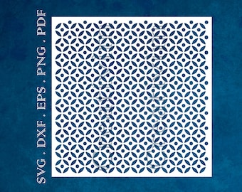 Stencil French Seamless Pattern digital SVG DXF PNG files for Silhouette Cricut Cameo laser cnc cut files instant download, commercial use