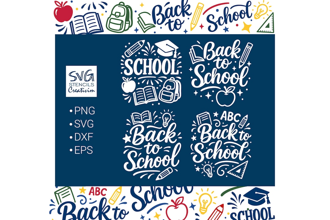 Back to School SVG Bundle, School Cut Files, Classroom Decor, Teacher ...