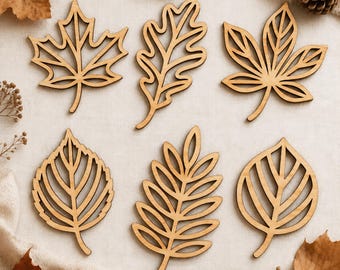 Fall Leaves SVG Bundle, Autumn Leaf Cut Files, Botanical Line Art for Cricut, Silhouette, Laser Cut Files, cnc files, commercial use