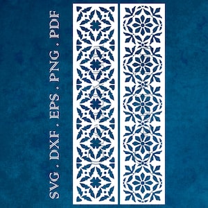 Stencils border for furniture Clover digital SVG  Cameo Cricut laser cnc vinyl stickers cut files instant download, commercial use