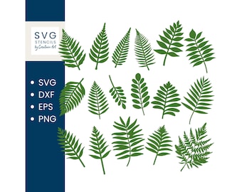 Feuilles SVG, fichiers découpés pour la silhouette, fichiers pour Cricut, feuilles découpées au laser, feuilles cnc, floral laser, feuilles découpées en papier, usage commercial