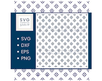Stencil Seamless Pattern digital SVG DXF PNG files for Silhouette Cricut Cameo laser cnc cut files instant download, commerce use
