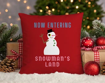 Snowman Christmas Pillow Cover (Cover Only)