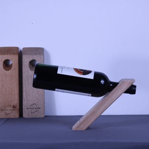 Provençal bottle holder in solid oak, PICHOT BOSC