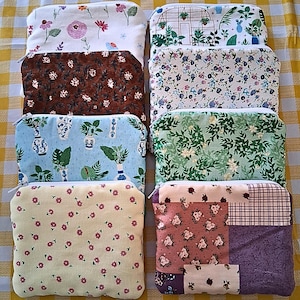 Floral themed quilted coin purses